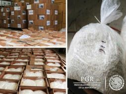 El narcótico queda a disposición del fiscal de la federación, quien integra la carpeta de investigación correspondiente. TWITTER / @PGR_mx