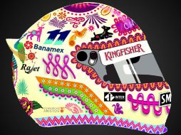 Para darle un motivo al casco, Sánchez Zeferino se inspiró en el tradicional Día de Muertos. NTX / Cortesía