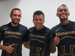 Los tres jugadores se comprometen a dar un gran torneo. TWITTER / @PumasMX