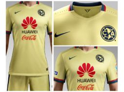 La indumentaria local es amarillo y tendrá el logotipo de su nuevo patrocinador oficial: Huawei. TWITTER / @cf_america