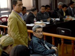 Ríos Montt y el general José Rodríguez, en la foto, son acusados por la matanza de mil 771 indígenas mayas ixiles. AFP / J. Ordonez