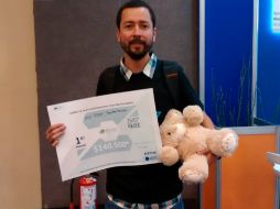 Pedro Rodríguez consiguió un apoyo de 140 mil 500 pesos, el premio más cuantioso de los otorgados en Campus Party 2015. EL INFORMADOR / M. Ramírez