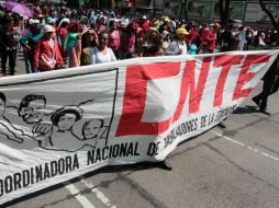 La manifestación es apoyada por secciones de otras entidades. NTX / ARCHIVO