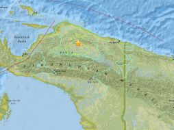 El epicentro del temblor se registró a unos 250 kilómetros al oeste de Jayapura, capital de la provincia, precisó la misma fuente. ESPECIAL / earthquake.usgs.gov