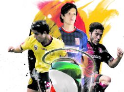 Jonathan Quintero, Carlos Fierro y Juan Pablo Vigón, jugadores de los clubes tapatíos que podrán ver acción en el torneo. EL INFORMADOR /