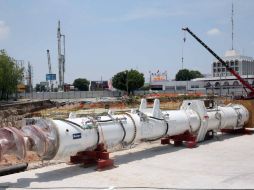 El 'tornillo sinfín' pesa 97 toneladas y mide 27 metros de largo. EL INFORMADOR / M. Vargas