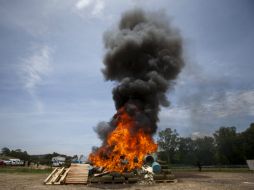 Califican el suceso como la incineración de estupefacientes más grande en la historia reciente de Zacatecas. EL INFORMADOR / ARCHIVO