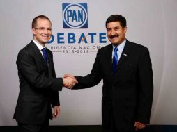 El intercambio de ideas entre Anaya y Corral terminó en punto de las 20:00 horas. TWITTER / @AccionNacional