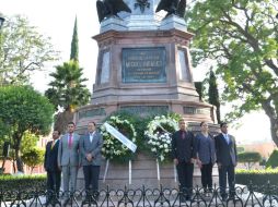 Durante el acto cívico se presenta un fragmento de la obra 'el grito de Dolores'. NTX / ESPECIAL