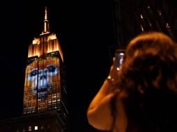 Se trata de la primera vez en la que se proyectan sobre el Empire State imágenes en movimiento y a una resolución tan alta. EFE / J. Lane