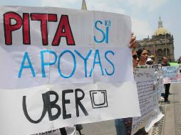 El pasado 2 de agosto usuarios de reunieron para manifestar su apoyo a Uber. EL INFORMADOR / ARCHIVO