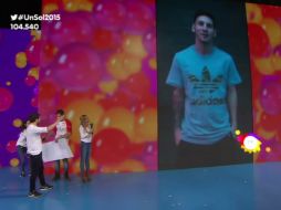 El futbolista estuvo en la transmisión donde comunicó la donación. TWITTER / Fundación Lío Messi