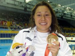 Doramitzi Hernández. A sus 30 años, la nadadora sigue cosechando triunfos en la piscina. NTX / I. Inclán