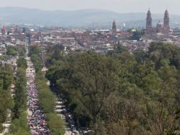 Tras la marcha de la CNTE en Morelia, la Coordinadora informa que se ha tomado la decisión de no iniciar clases en el estado. SUN / JMA