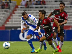 Al termino del primer tiempo, el Atlas gana 2-0 ante Puebla. MEXSPORT / S. Molina