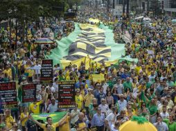 La policía de Brasil no ha divulgado datos sobre el número de participantes. EFE / S. Moreira