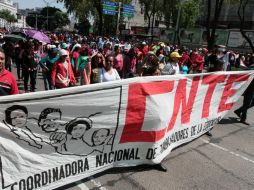 Adelantan que las 13 secciones magisteriales participarán en una mega marcha prevista para el viernes 21 de agosto en el DF. NTX / ARCHIVO