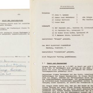 Subastarán primer contrato de grabación de los Beatles