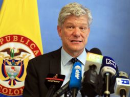 Fabrizio Hochschild, coordinador residente de la ONU en Colombia,  no se refirió a los posibles responsables de estos homicidios. EFE / M. Dueñas