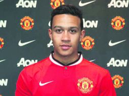 El atacante holandés Memphis Depay. se ha convertido en la principal arma del Manchester United. AP /