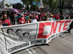 La CNTE realizará una movilización el 26 de agosto y llegarían a la Segob para pedir la reanudación del diálogo. NTX / ARCHIVO