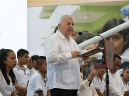 Durante su discurso, Chuayffet defiende los beneficios de la reforma educativa. FACEBOOK / Enrique Peña Nieto