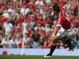 Javier Hernández podría jugar el miércoles en el Jan Breydel. TWITTER / @ManUtd_Es