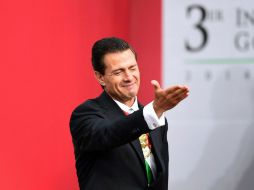 Peña Nieto presentó ante varios invitados su Tercer Informe de Gobierno. AFP / A. Estrella