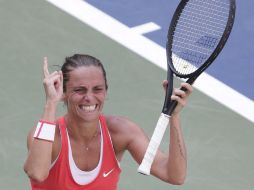 Vinci cuenta con cinco títulos de dobles en los Grand Slams, conquistados junto a su compatriota Sara Errani. EFE / A. Gombert