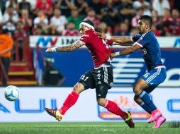 Dayro Moreno, autor de las dos anotaciones de Tijuana ante Chivas. MEXSPORT / Emiliano
