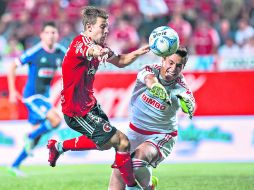 El arquero del Guadalajara, Antonio Rodríguez, provocó el penalti que decretaría la derrota tapatía en la frontera. MEXSPORT / Emiliano