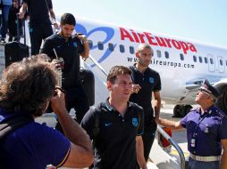 El equipo catalán ya arribó a la capital italiana. EFE / Telenews