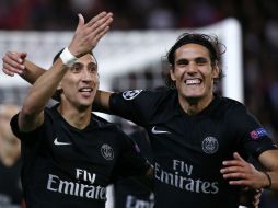 El gol de Ángel Di María fue su primer tanto con el equipo parisino. EFE / Y. Valat