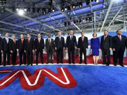 Inicialmente el debate se conformaría por los 10 punteros, pero la cadena CNN decidió invitar a Carly Fiorina de último momento. AFP / R. Beck