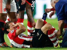 Andrés se lesionó en el juego de Champions contra Manchester United. TWITTER / @psv