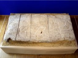 La pieza de 2.20 metros de alto, 1.15 metros de ancho y unos 30 centímetros de ancho, representa a un hombre de pie. NTX / D. del Río