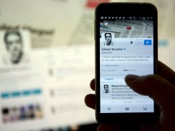 Snowden ya tiene más de 300 mil seguidores a horas de abrir su cuenta. AFP / F. David