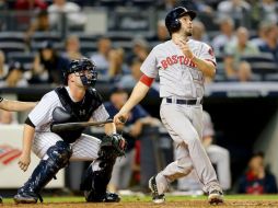 Blake Swihart destacó por los Medias Rojas al conectar dos jonrones y remolcar cinco carreras. AFP / Elsa