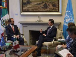 El Gobierno de México coincidió con el Alto Comisionado en que deben redoblar esfuerzos para proteger los Derechos Humanos. NTX / Presidencia