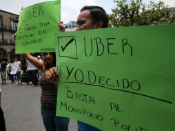 En los últimos meses, usuarios a favor de Uber se han manifestado en marchas, pidiendo que se respete su derecho a decidir. EL INFORMADOR / ARCHIVO