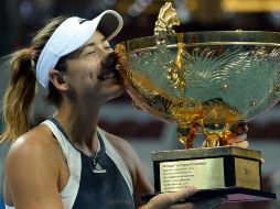 Garbiñe Muguruza obtuvo el octavo título en su carrera. AFP / W. Zhao