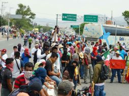 El grupo de maestros se manifiesta contra la reforma educativa. NTX / ARCHIVO