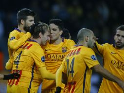 Tras una primera parte sin goles, Rakitic (48, 64) permitió al Barça reforzar su liderato, ahora con siete puntos. AP / S. Grits