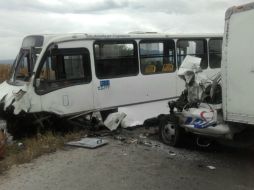 El choque ocurrió la tarde de este jueves sobre la carretera Tlajomulco-Santa Fe. ESPECIAL /