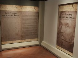 El Instituto exhibe cinco poemas escritos de puño y letra de Miguel Ángel, los cuales tratan temas amorosos. NTX / J. González