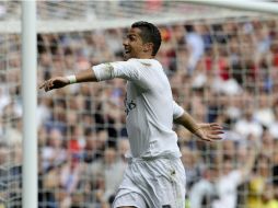 Cristiano Ronaldo celebra su anotación para el Real Madrid. EFE / Ballesteros