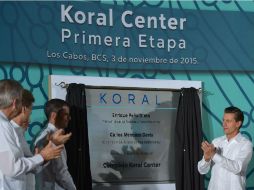 El Presidente inauguró la primera etapa del Complejo Koral Center, en Baja California Sur. NTX / Presidencia
