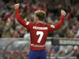 El francés rescató los tres puntos para el cuadro Colchonero. EFE / V. Lerena