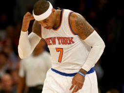 Carmelo logró también 13 rebotes para los de NY. AFP /