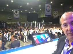 Una vez concluidos los discursos, se espera que el ex mandatario ofrezca una entrevista a los medios. TWITTER / @FelipeCalderon